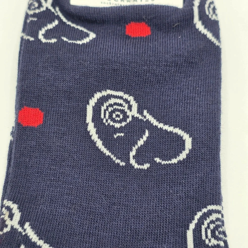 Sockrates Cotton Crew Socks Ram & Heart Stethoscope Print One Size Fits Most New